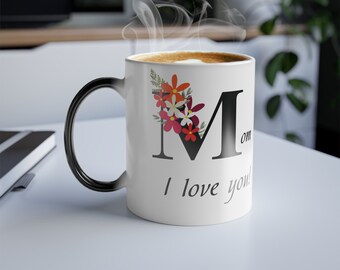 Color-changing mug, magic mug, mom mug, special gift, Mother's Day,gift for mom.