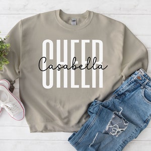 Cheerleader Sweatshirt, Custom Cheer Shirts, Personalization Cheerleader Gifts Bulk, Cheer from Coach