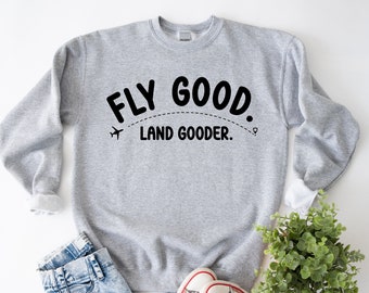 Pilot Sweatshirt, Funny Airplane Pilot Sweater, Gift for Husband Pilot Crewneck, Free Message Insertion
