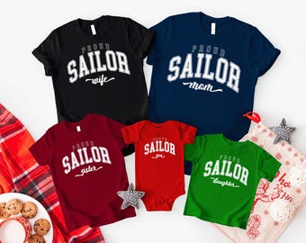 Custom Proud Sailor Family Shirt, Sailor Family Matching Sweatshirt Gift