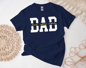 Camiseta para papá, camiseta personalizada para papá con nombre de niño, regalo del Día del Padre para un nuevo papá