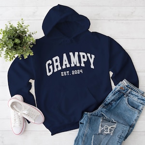 Grampy hoodie, custom opa-sweater, personalisatie trui grootvader cadeau jaar