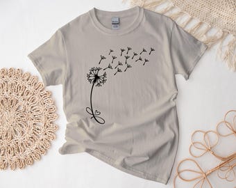 Floral Shirt, Dandelion Tshirt, Cute Beautiful Flower