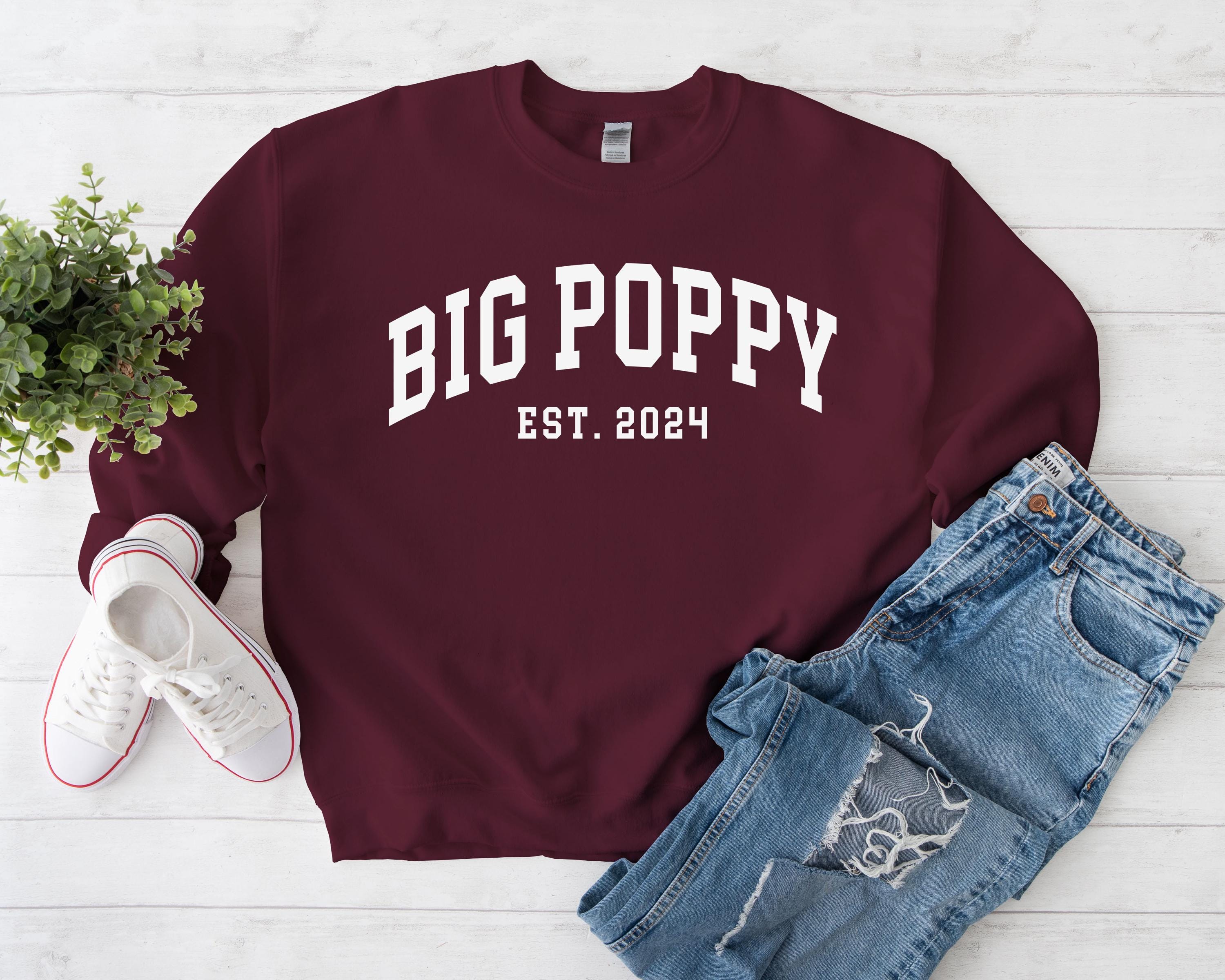 トップス POPPY BIG LOGO SWEATSHIRT (BLUE) Fairly Odd Parents Logo Blue Crew Neck Sweatshirt | Official
