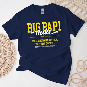 Custom Big Papi Shirt, Big Papi Tshirt, Personalized Papi Name, Free Gift Message Insertion