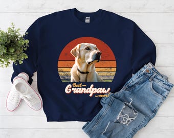 Aangepast sweatshirt opa, gepersonaliseerd beste opa ooit, hond opa cadeau gratis bericht invoegen