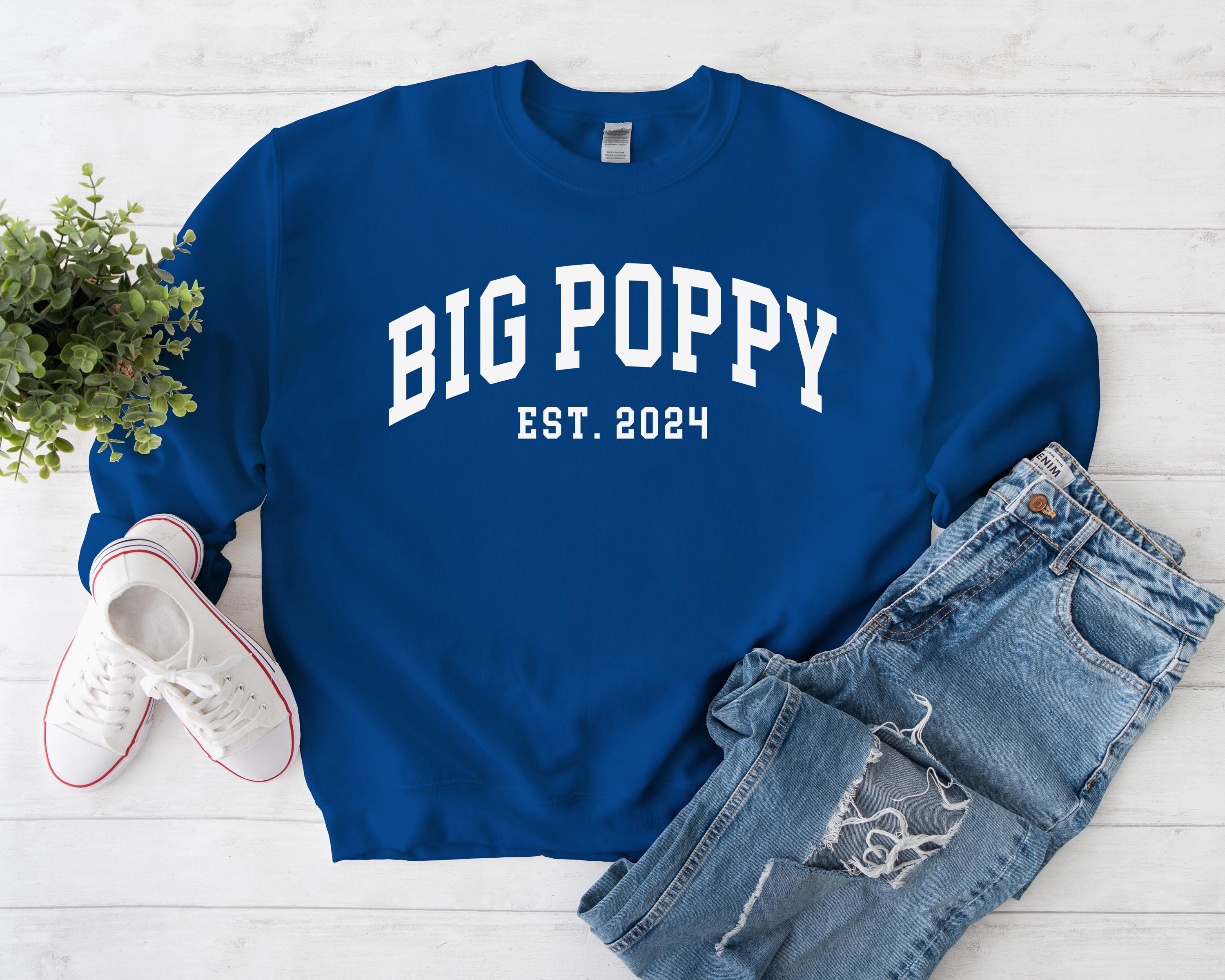 トップス POPPY BIG LOGO SWEATSHIRT (BLUE) Big Poppy Sweatshirt, Custom Grandpa Sweater