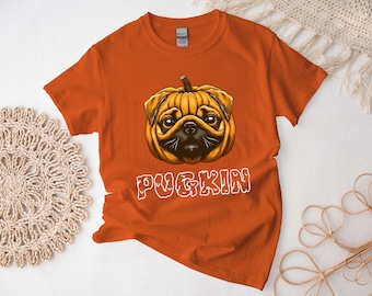 Halloween-shirt Pugkin, grappig cadeau voor mopshond