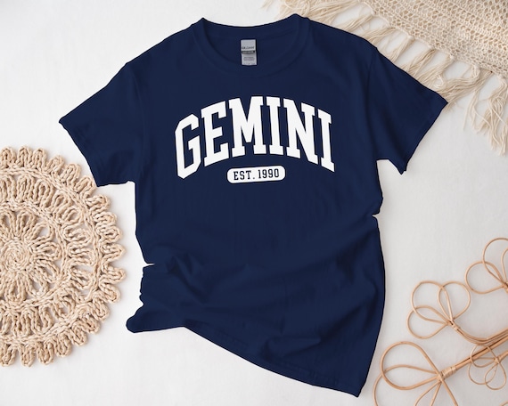 Custom Gemini Shirt, Personalized Est Year Tshirt, Zodiac, Gift