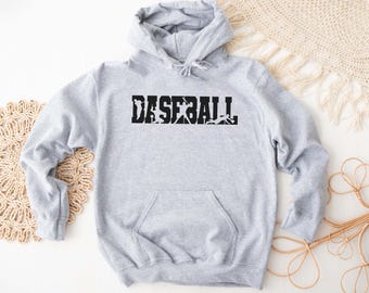 Baseball Hoodie, Baseball Player Silhouette, Gameday Baseball Sweatshirt