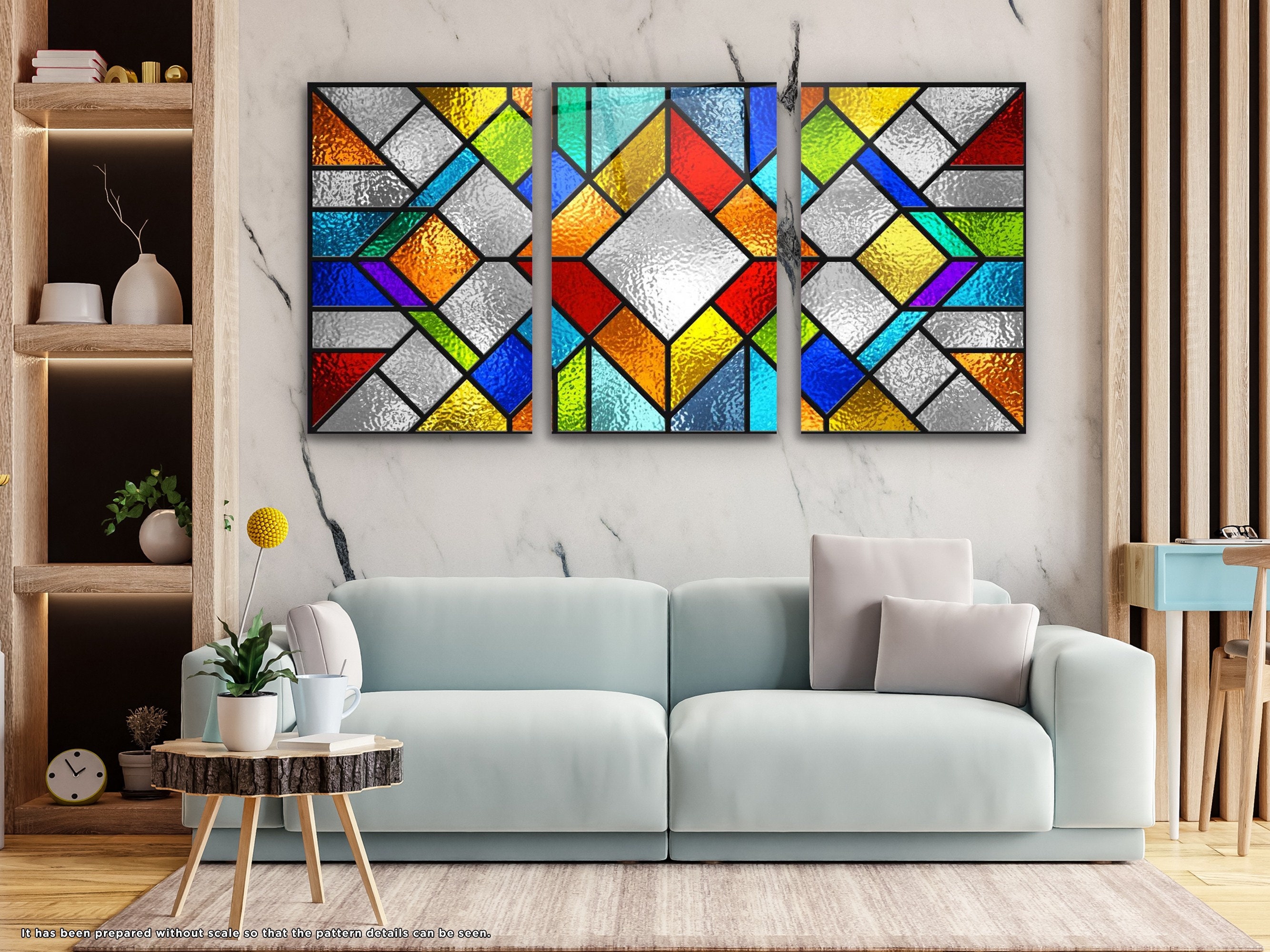 Tempered Glass Wall Art, Extra Large Wall Decor, Living Room Home Decor ...