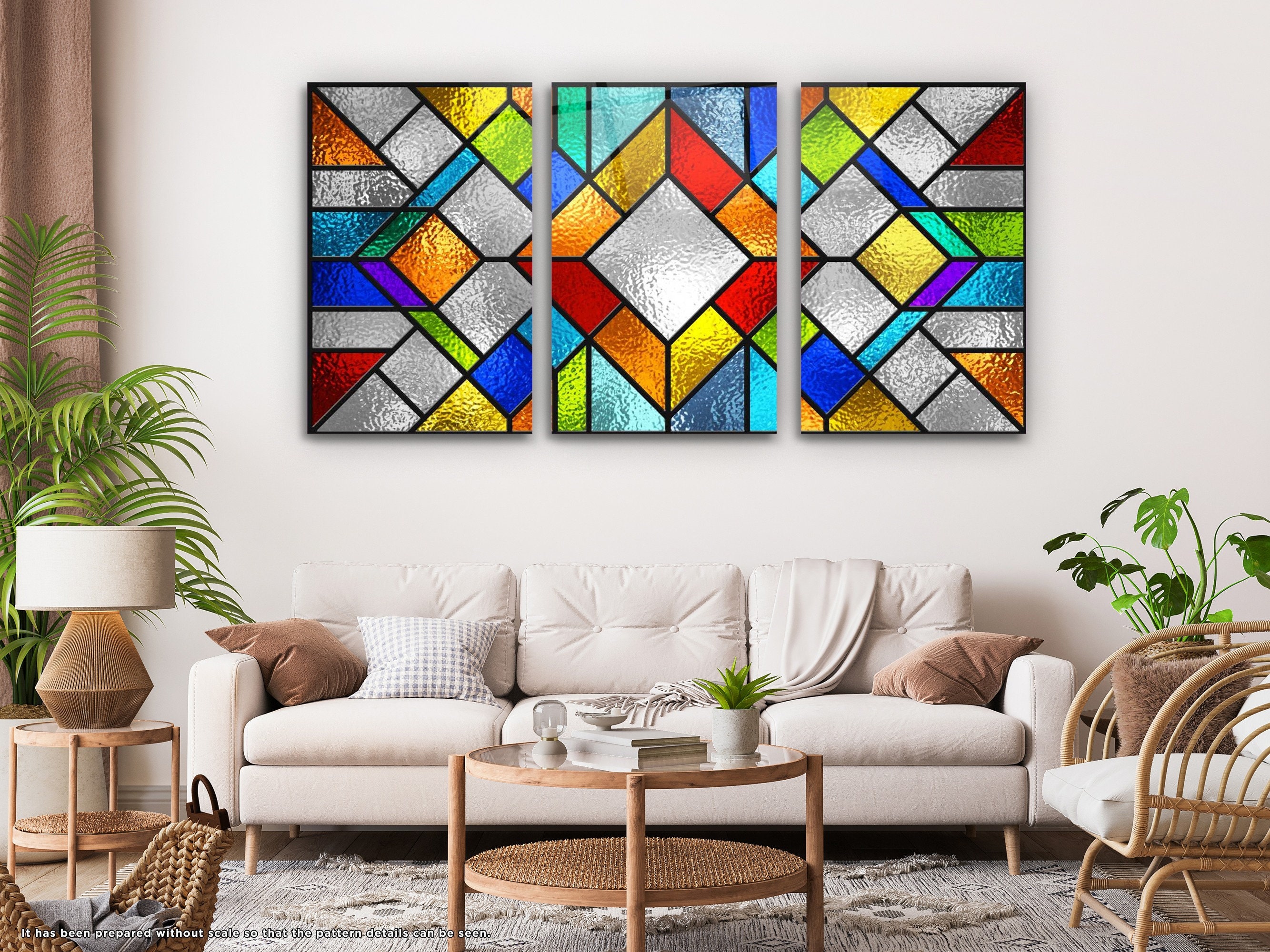 Tempered Glass Wall Art, Extra Large Wall Decor, Living Room Home Decor ...