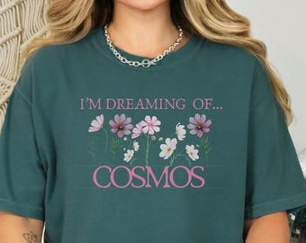 Camiseta Cosmos Flower: Camiseta de algodón inspirada en la naturaleza