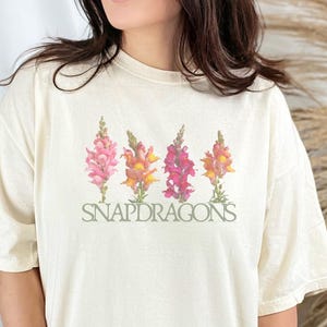 Snapdragon Graphic Tee: Floral Cotton Shirt