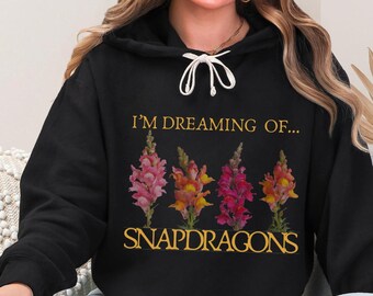 Sudadera con capucha Snapdragon Flower: sudadera ligera de algodón cottagecore