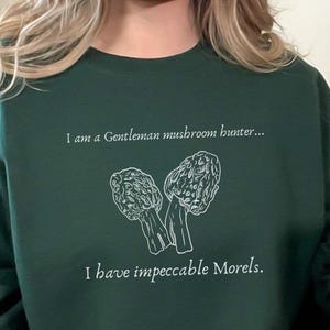 Gentleman Pilzjäger Sweatshirt, Morchelpilz Pullover, lustiges Pilz Sweatshirt, Mykologie Shirt, Wildpilz Sweatshirt, Forager
