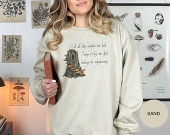 Sudadera de cuello redondo Mushroom Hunter: regalo de recolector de estilo cottagecore