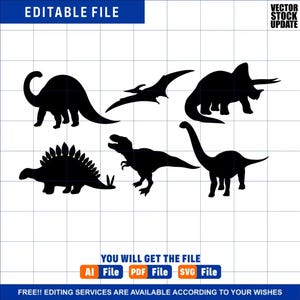 Dinosaur svg bundle | dinosaur clipart png | dinosaur silhouette svg | kids dinosaur svg | t-rex svg | dino svg | triceratops svg files