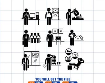 Jobs Occupation Career Architect Contractor Worker Investor Manager Interior Designer Property Valuer Salesman Buyer Download PNG SVG Vector