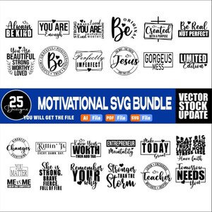 Inspirational Svg Bundle, Motivational Svg Bundle, Inspirational Quotes Svg, Self Love Svg, Kind Svg, Faith Svg, You Matter Svg,Svg Cut File