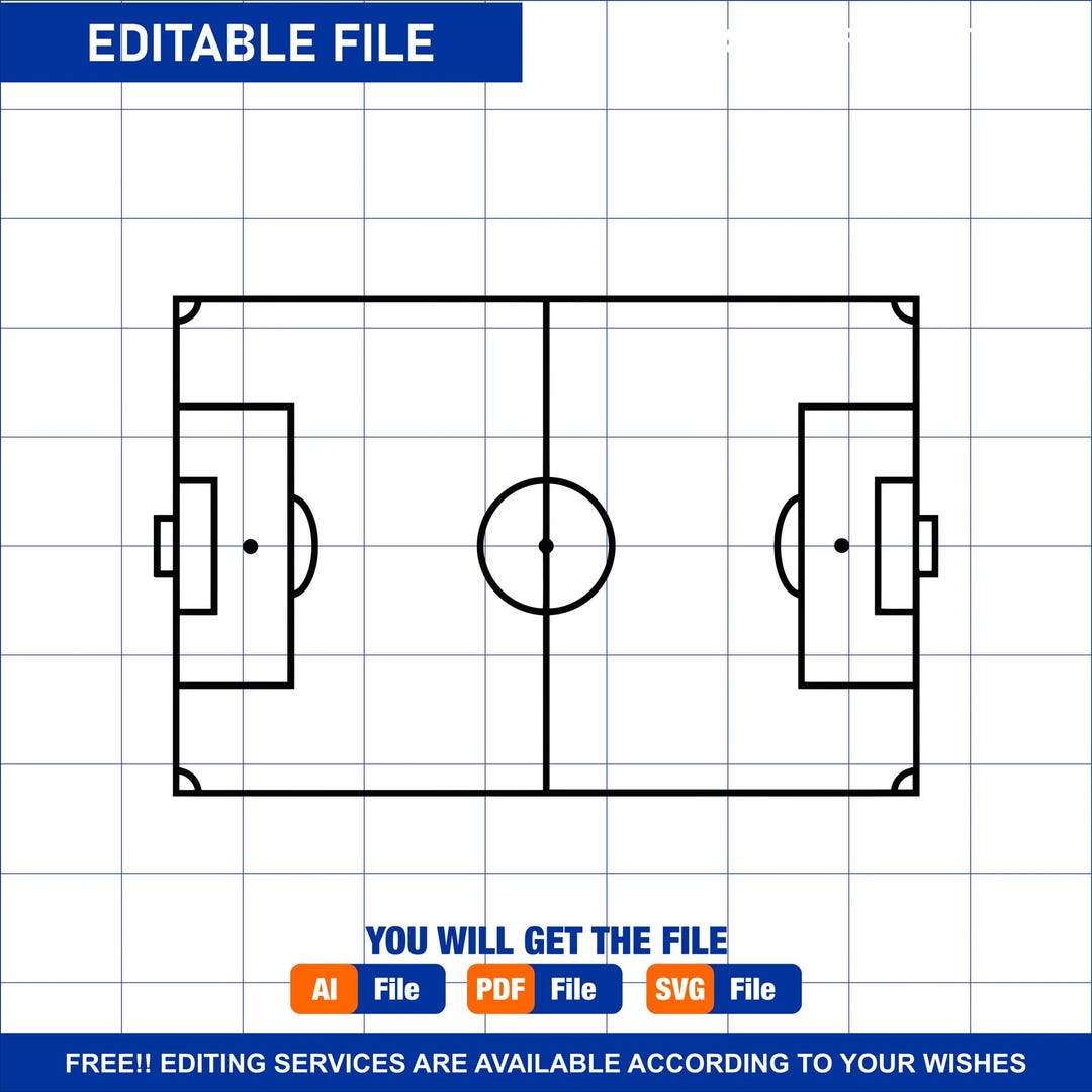 Soccer Field SVG Files | Football Field Cut Files | Soccer SVG Vector ...