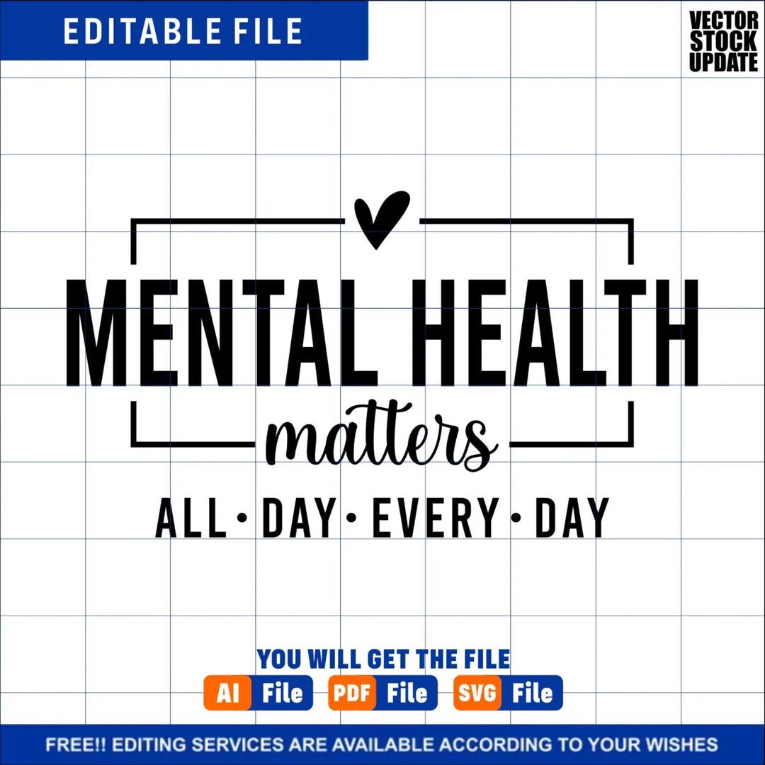 Mental Health Matters SVG PNG PDF, Mental Health Awareness Svg ...