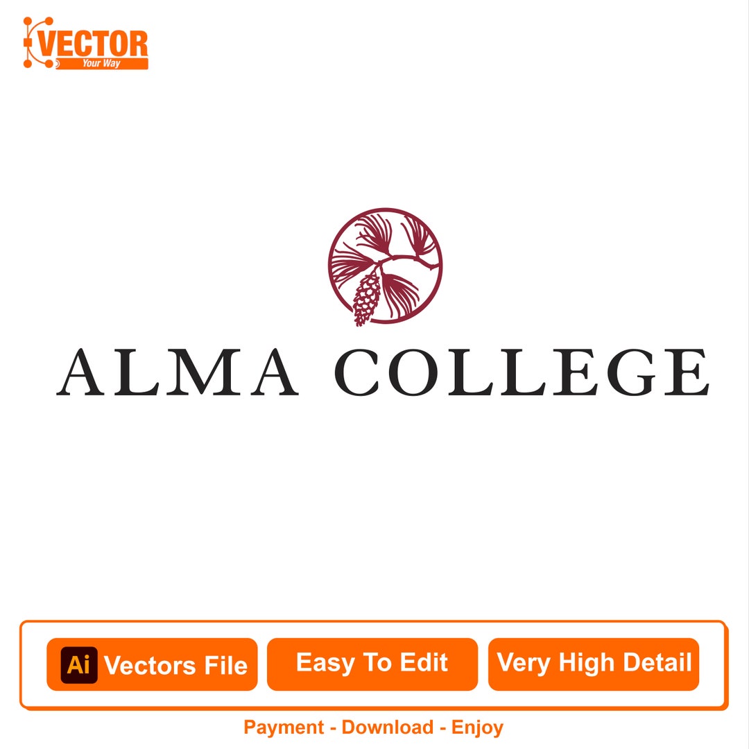 Alma Name Vector Alma College, Alma College Logo Vector, University Logo, Us University ...