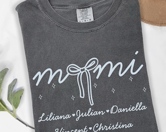 Custom Mimi Shirt with Grandkids Names, Personalized Mimi Gift, Grandma Shirt, Mimi Tee, Mimi Tshirt, Grandma Birthday Gift, Christmas Gift