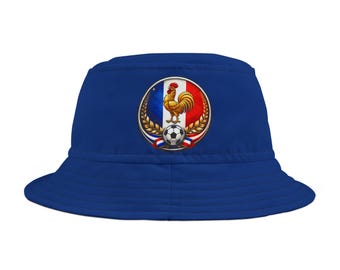 France Football Crest Bucket Hat | Soccer Emblem Sun Hat