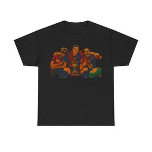 Camiseta gráfica del Barcelona, Lamine Yamal, Lewandowski, Raphinha, camiseta de aficionado al fútbol, estampado de retrato de un ícono deportivo, camiseta de jugador de fútbol