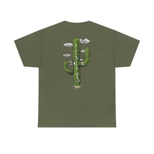 Travis Scott Cactus Jack Graphic Tee, Gildan Heavy Cotton Shirt Military Green