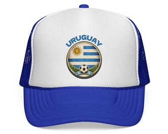 Uruguay Football Crest Trucker Hat | Soccer Champions 1930, 1950 World Cup