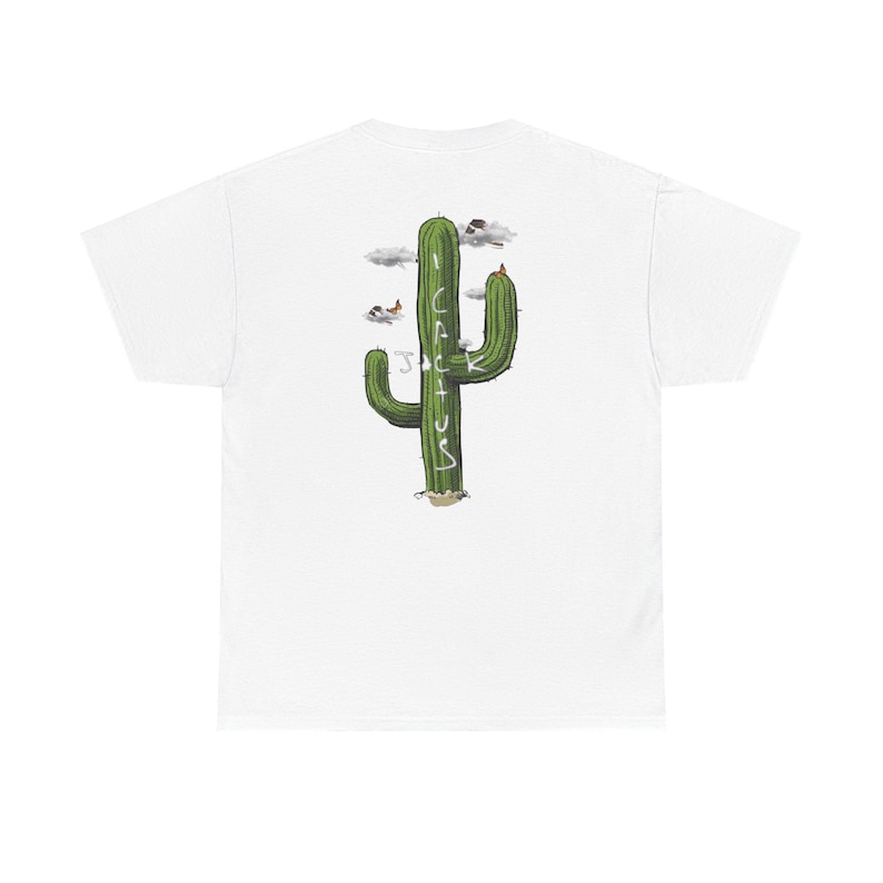 Travis Scott Cactus Jack Graphic Tee, Gildan Heavy Cotton Shirt White