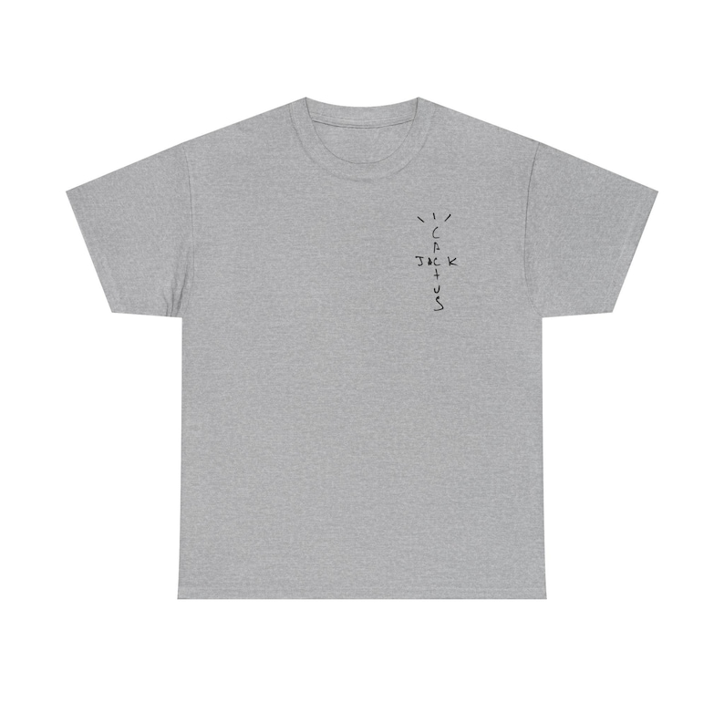 Travis Scott Cactus Jack Graphic Tee, Gildan Heavy Cotton Shirt image 7