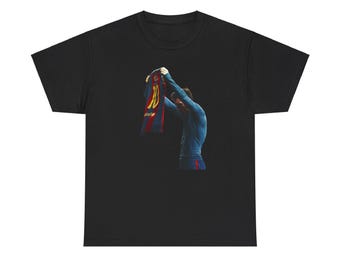 Lionel Messi Barcelona Tee: Retro Football Graphic T-Shirt
