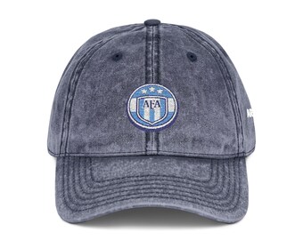 Casquette brodée effet vieilli football Argentine | Casquette de football vintage