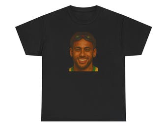 Neymar Portrait Graphic Tee: Soccer Fan Cotton T-Shirt