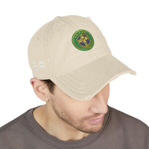 Casquette de football Brésil effet vieilli | Casquette brodée Coupe du monde de football image 5