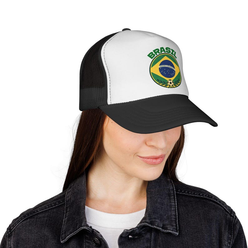 Brasil / Brazil Football Crest Trucker Hat | Fifa World Cup Football Hat | Soccer Champions image 9