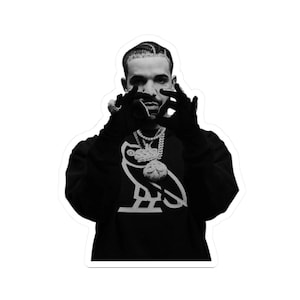 Drake Rapper Silhouette Sticker | Kiss-Cut Sticker | Hip Hop Rap Sticker