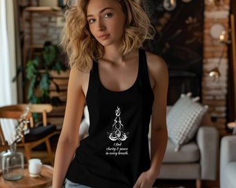 Meditation Tank Top, Clarity Tank Top, Yoga Tank Top, Racerback Tank Tops, Namaste Tank Top, Workout Shirt, Yoga Lover Gift, Woman Tank Tops