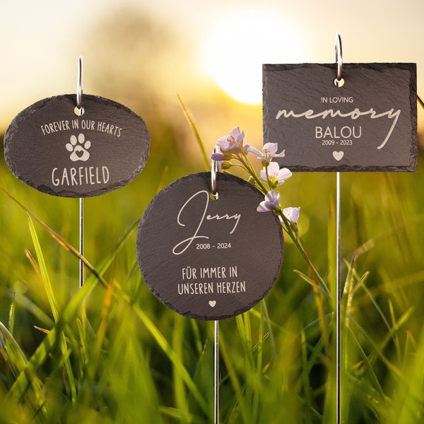 Personalisierter Haustier Gedenkstein, Haustier Erinnerungsgeschenk, Gedenktafel, Hunde-Gedenkstein, Katzen-Gedenkstein, Pet Memorial Stone