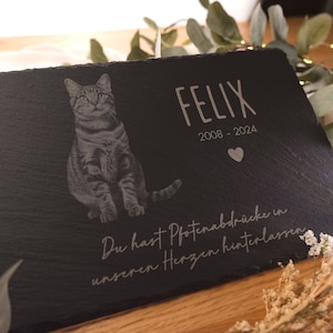 Personalized pet memorial stone 30 x 20 cm, memorial plaque, dog memorial stone, cat memorial stone, memorial stone