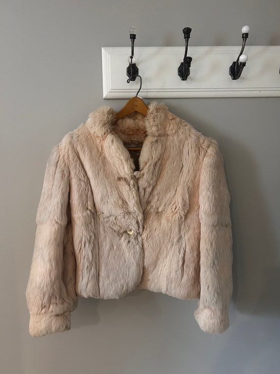 Vintage Genuine Rabbit Fur Coat