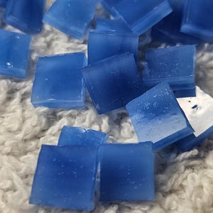 1/4" Medium Blue Stained Glass Mosaic Tile 100 Pc