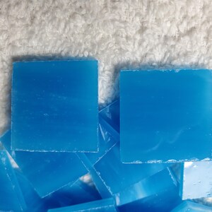 1" Dark Sky Blue Stained Glass Mosaic Tile 25 PC