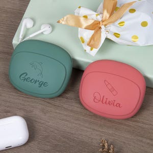 Bolsa de almacenamiento de silicona grabada personalizada, monedero portátil personalizado, regalo ideal para amigos, familias y eventos corporativos
