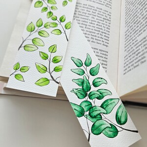 Set of 2 watercolor bookmarks Bookish things Book club gift