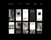 Minimalist Luxury Instagram Story Template for Canva (36 Slides)