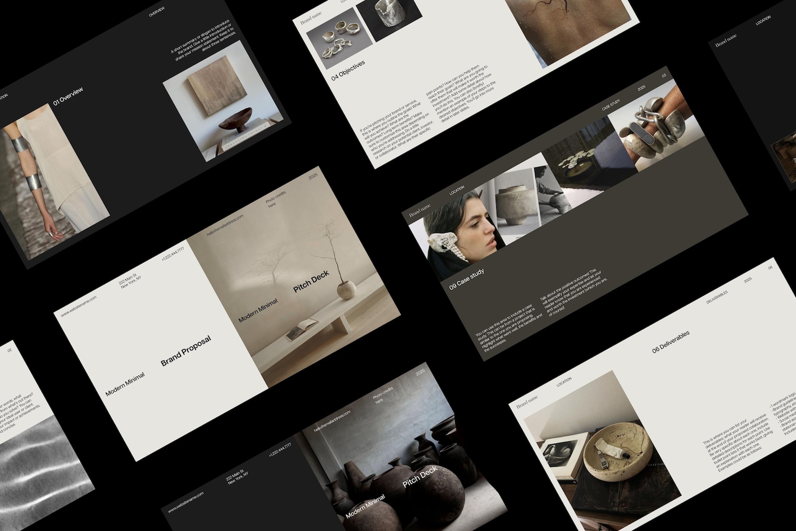 Minimal Brand Proposal Pitch Deck Template: Canva + Indesign. Modern ...